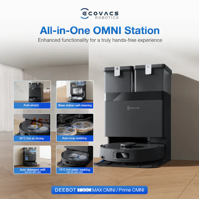 Ecovacs Deebot T30C Max Omni - Black *Free 1 x Cleaning Solution + 1 Year Accessories* - 9
