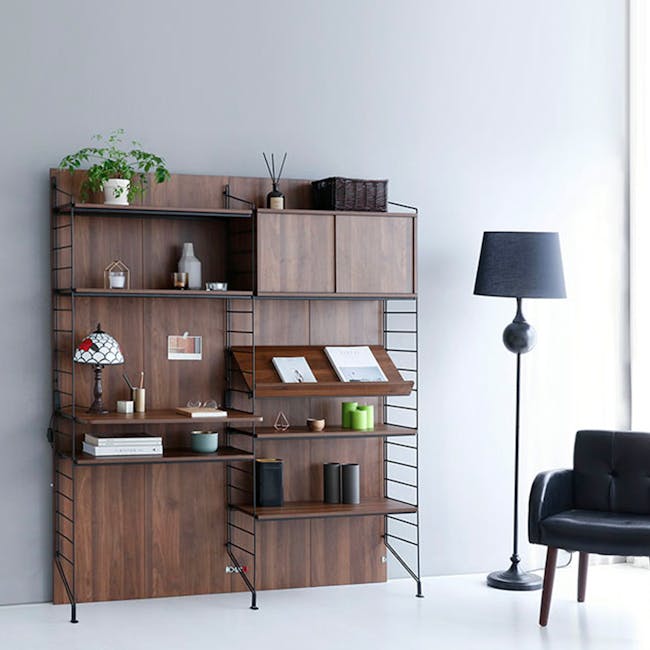 Ezbo Desk with Storage and Shelves - 4