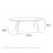 Carsyn Oval Coffee Table - Taupe Grey - 1