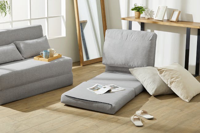 Jesse Floor Sofa Bed - Siberian Grey - 1