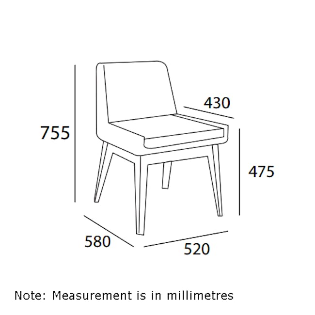 Clarkson Dining Table 1.8m in Cocoa with 4 Fabian Dining Chairs in Dolphin Grey - 21 - Modern minimalist chair design