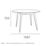 Ralph Round Dining Table 1m in Taupe Grey with 4 Fynn Dining Chairs in Beige and River Grey - 6