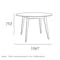 Ralph Round Dining Table 1m in Taupe Grey with 4 Fynn Dining Chairs in Beige and River Grey - 6
