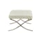 Benton Chair with Benton Ottoman - White (Genuine Cowhide) - 11