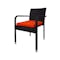 Palm Outdoor Dining Couple Set with Orange Cushions - 1
