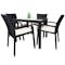 Palm Outdoor Dining Set - White Cushions