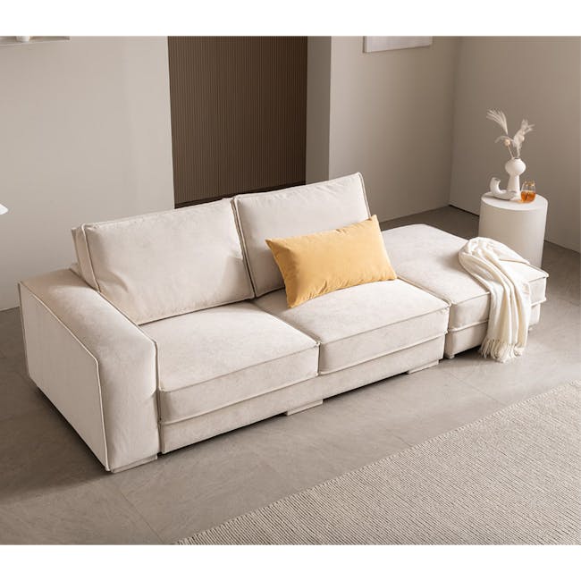 Dawn 3 Seater Chaise Sofa with Ottoman (Pet Friendly) - 11