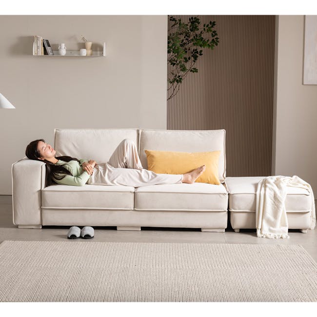 Dawn 3 Seater Chaise Sofa with Ottoman (Pet Friendly) - 5