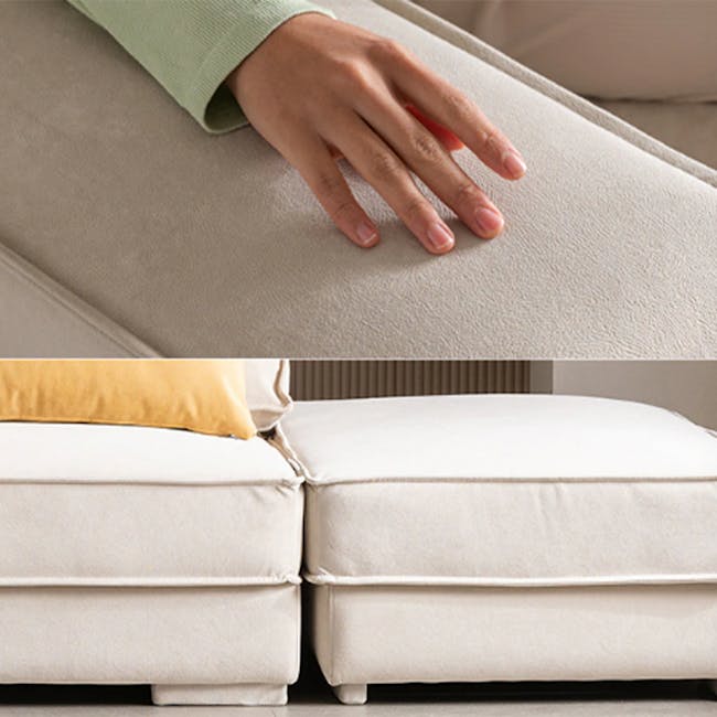 Dawn 3 Seater Chaise Sofa with Ottoman (Pet Friendly) - 27