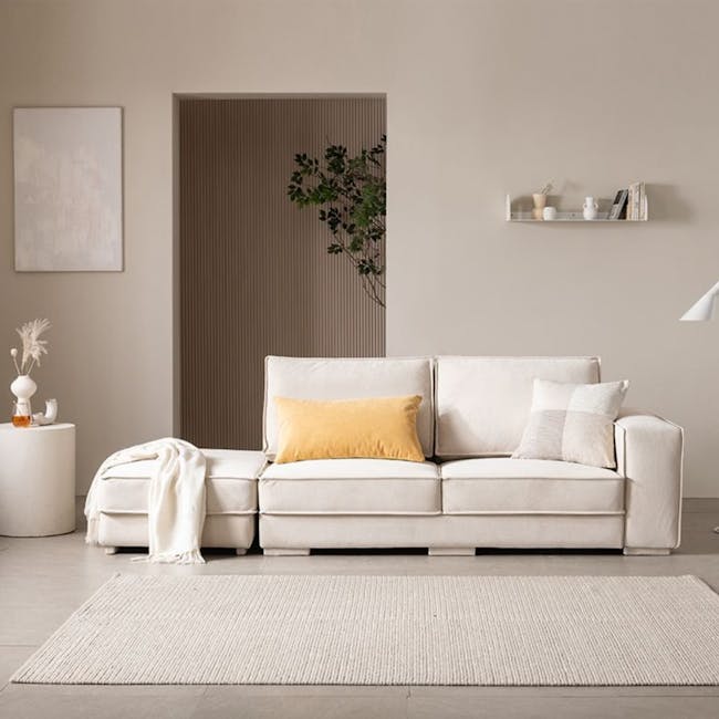 Dawn 3 Seater Chaise Sofa with Ottoman (Pet Friendly) - 12