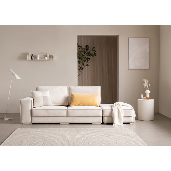 Dawn 3 Seater Chaise Sofa with Ottoman (Pet Friendly) - 14