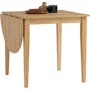 Taurine Extendable Dining Table 0.75m-1.15m in Natural with 2 Harold Dining Chairs in White - 10