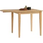 Taurine Extendable Dining Table 0.75m-1.15m in Natural with 2 Harold Dining Chairs in White - 11