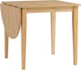 Taurine Extendable Dining Table 0.75m-1.15m in Natural with 2 Harold Dining Chairs in White - 12