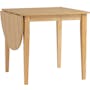 Taurine Extendable Dining Table 0.75m-1.15m in Natural with 2 Harold Dining Chairs in White - 12