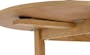 Taurine Extendable Dining Table 0.75m-1.15m in Natural with 2 Harold Dining Chairs in White - 25