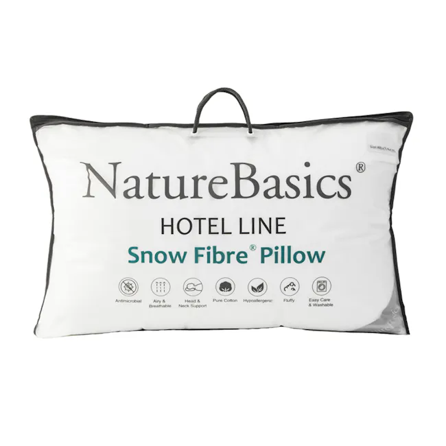 Nature Basics Hotel Line Snow Fibre Pillow (4 Firmness) - 4 - NatureBasics Snow Fibre Pillow, Hotel Line Pillow, Airy &