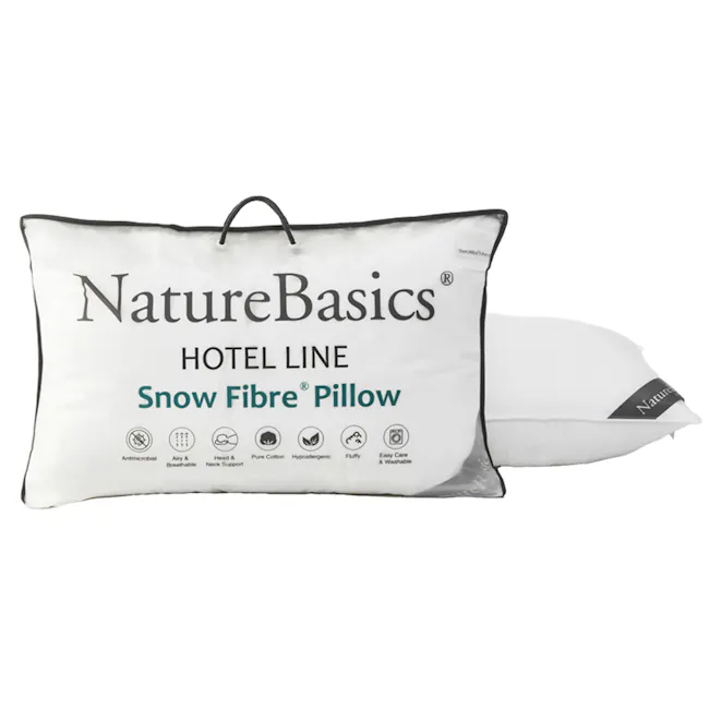 Nature Basics Hotel Line Snow Fibre Pillow (4 Firmness) - 1 - Nature Basics, Hotel Line, Snow Fibre Pillow, Antimicrobial