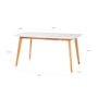 Harold Dining Table 1.5m in Natural, White with Harold Bench 1m and 2 Harold Dining Chairs in Natural, White - 7