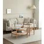 Lilian Rattan Side Table - Natural (Glass Tabletop) - 7