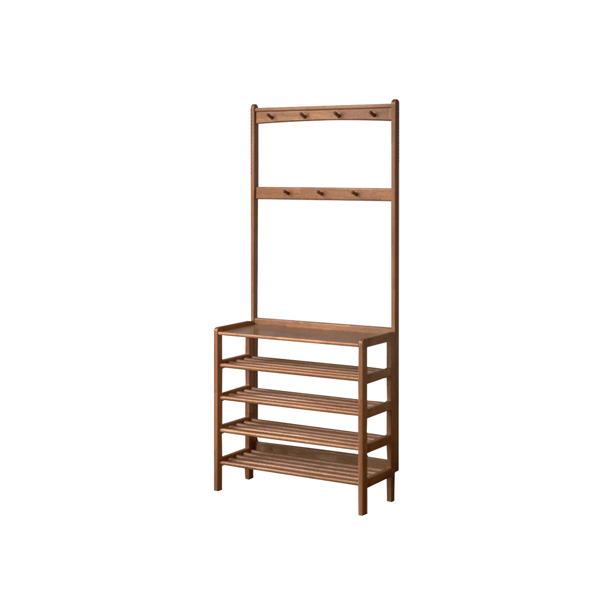 Carelle Storage Shoe Rack - Walnut