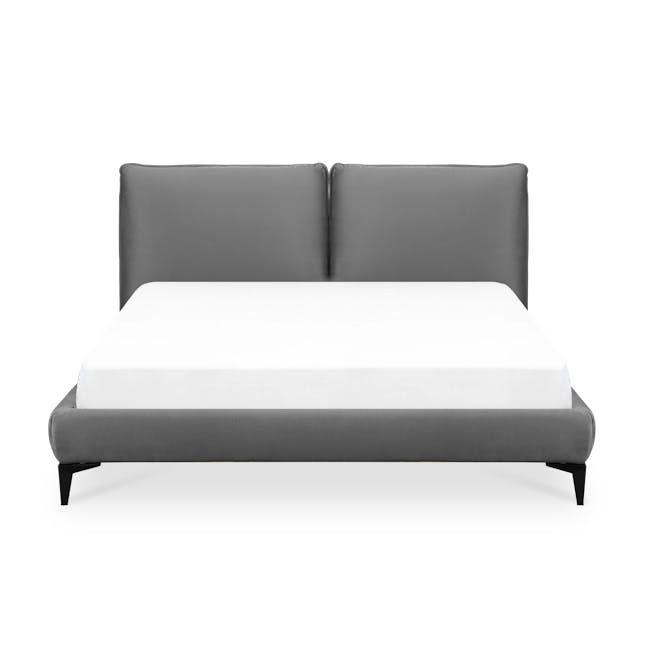 Leon Queen Bed - Dark Grey (Spill Resistant) - 0