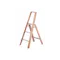 Hasegawa Lucano Aluminium 3 Step Ladder - Peach Brown