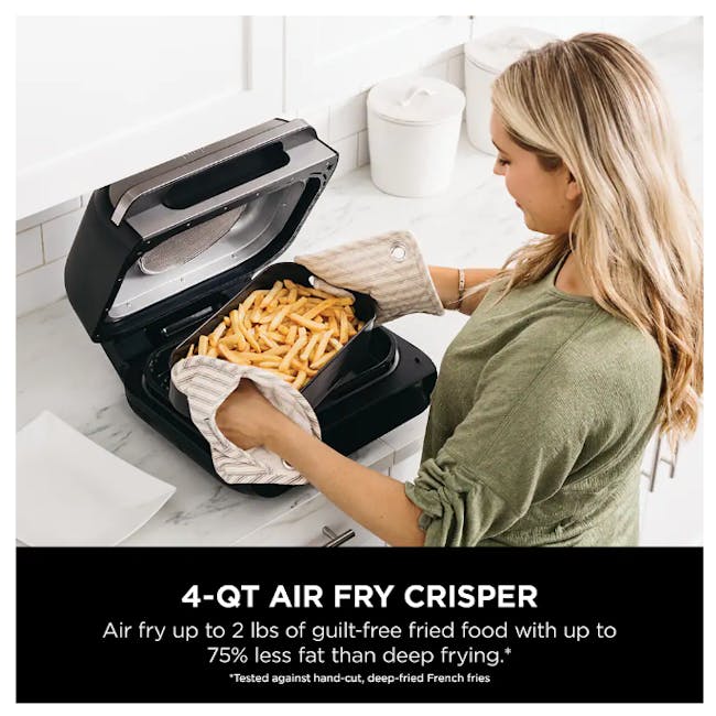Ninja Foodi Smart XL Grill & Air Fryer - 4 - 4-quart air fryer, air fryer crisper, air fry up to 2 lbs, guilt-free fried