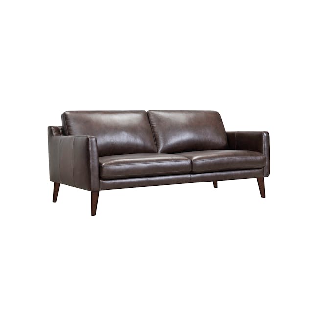 Luka 3 Seater Sofa - Brunette (Genuine Cowhide Leather) - 7