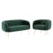 Alero 2 Seater Sofa with Alero Armchair - Dark Green