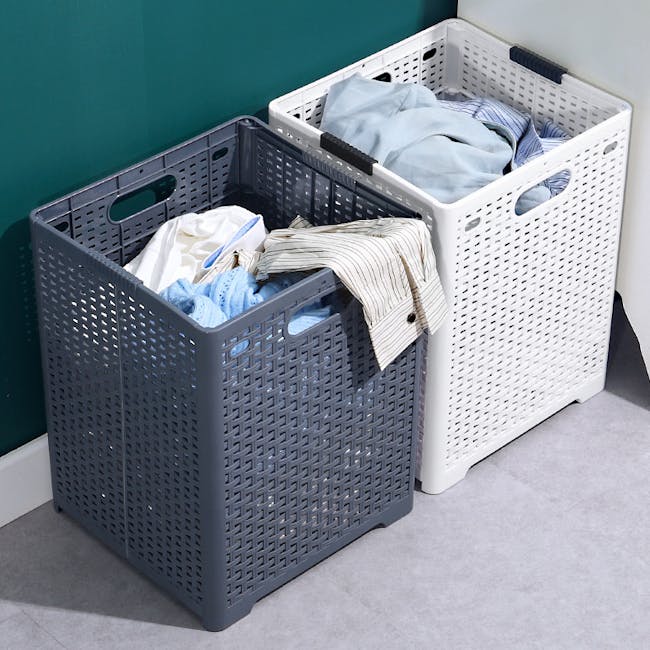 Aldi Foldable Laundry Basket - Grey - 1