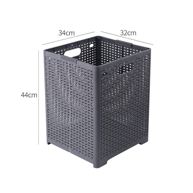 Aldi Foldable Laundry Basket - Grey - 10