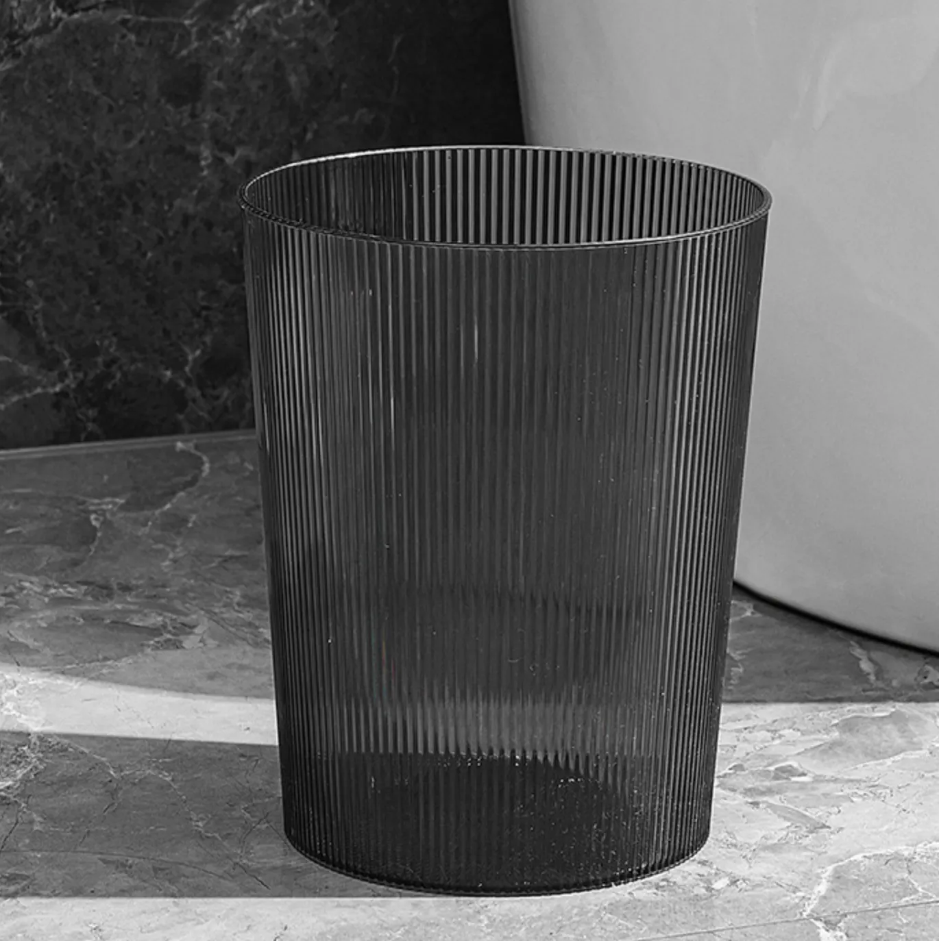 Rivo Fluted Waste Bin - Grey - 7
