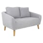 Hana 2 Seater Sofa with Hana Armchair - Light Grey - 13