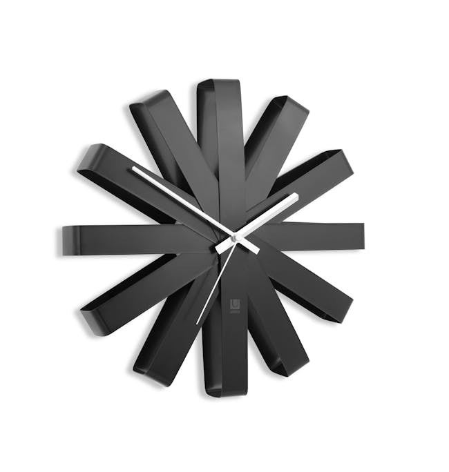 Ribbon Wall Clock - Black - 2