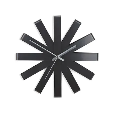 Ribbon Wall Clock - Black