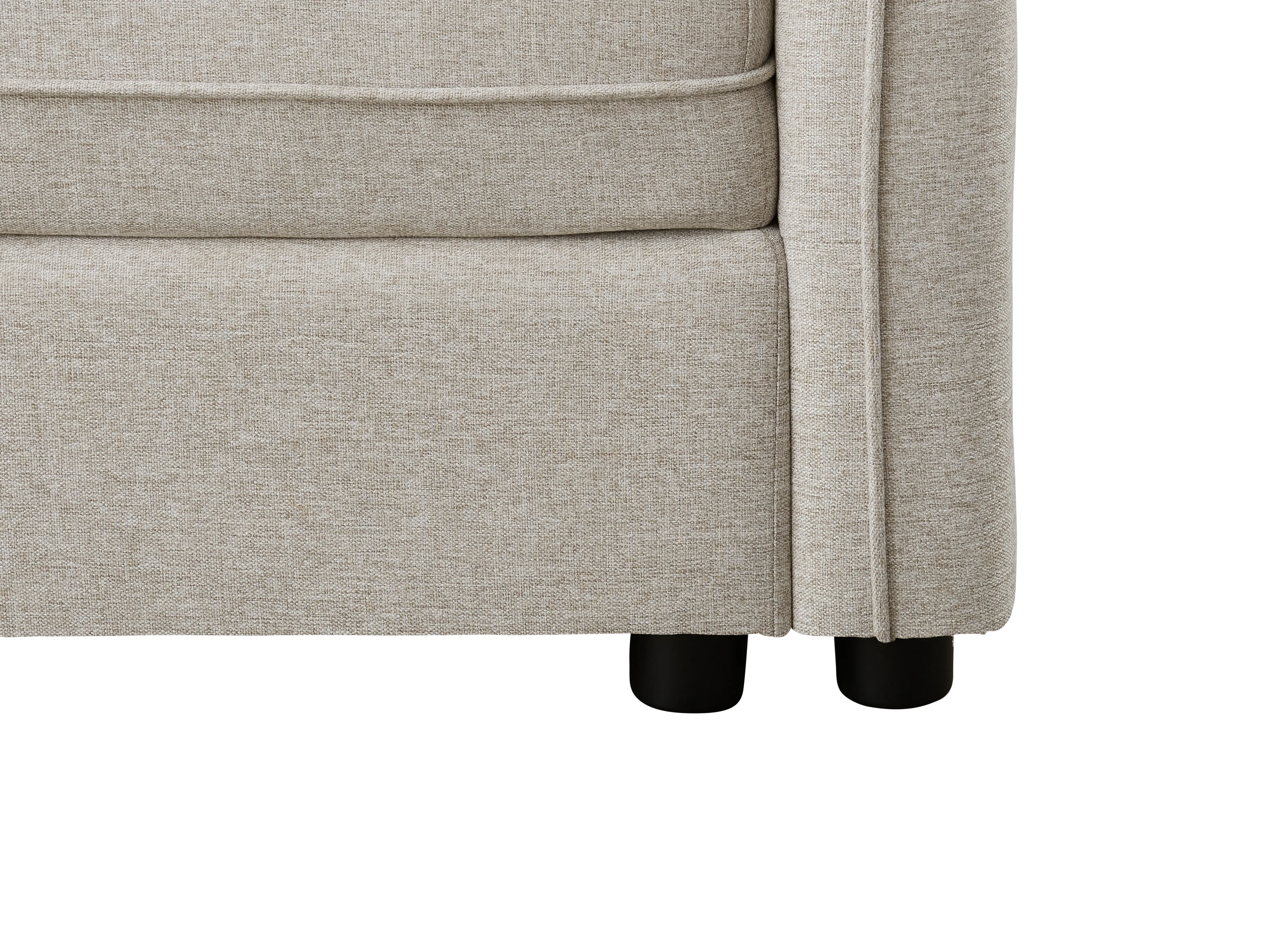 Cameron 3 Seater Storage Sofa - Sand (Fabric) - 20 - Burlap fabric texture, beige upholstery, textured fabric, woven