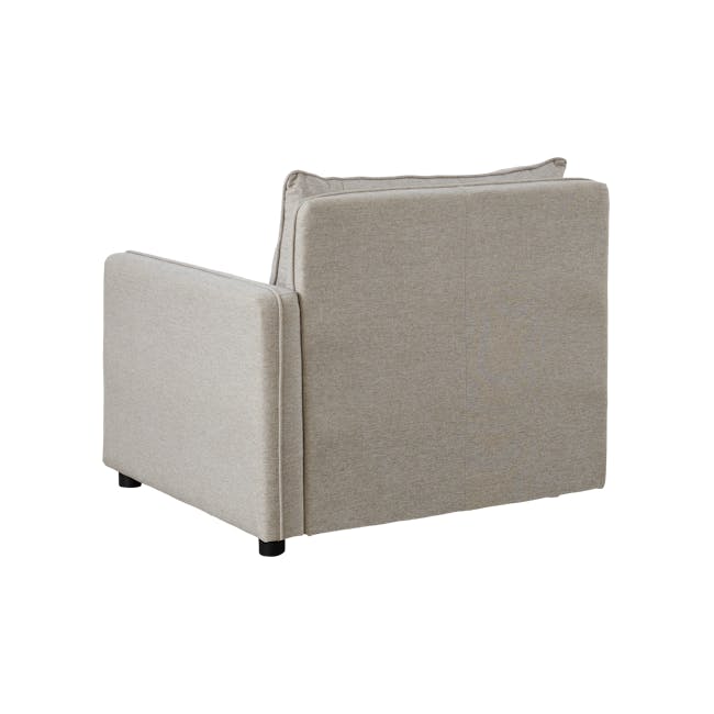 Cameron Large Corner Storage Sofa - Sand (Fabric) - 8 - Cream upholstered sofa, minimalist design, textured fabric, modern