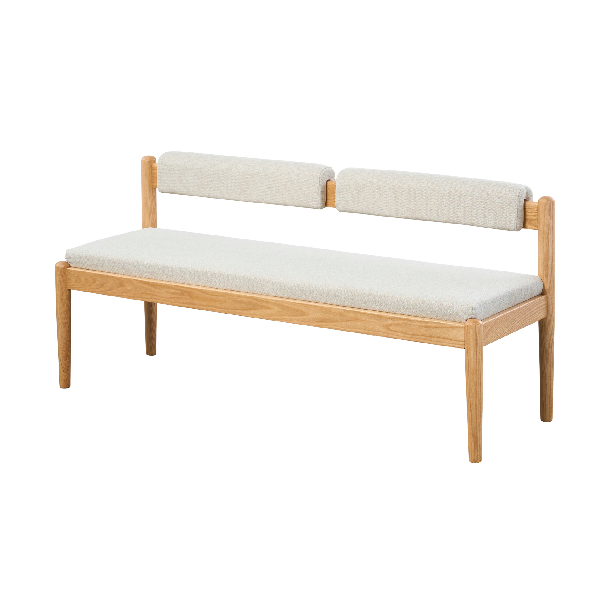 Niel Bench 1.45m - Oak, Gravel White