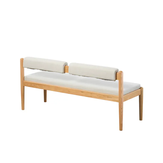 Adelyn Dining Table 1.6m (Sintered Stone) with 2 Niel Chairs and Niel Bench 1.45m in Oak - 52