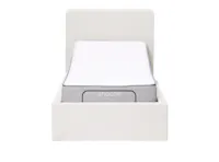 Aeva Single Adjustable Bed - White Boucle