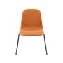 Ava Dining Chair - Matt Black, Tangerine - 5