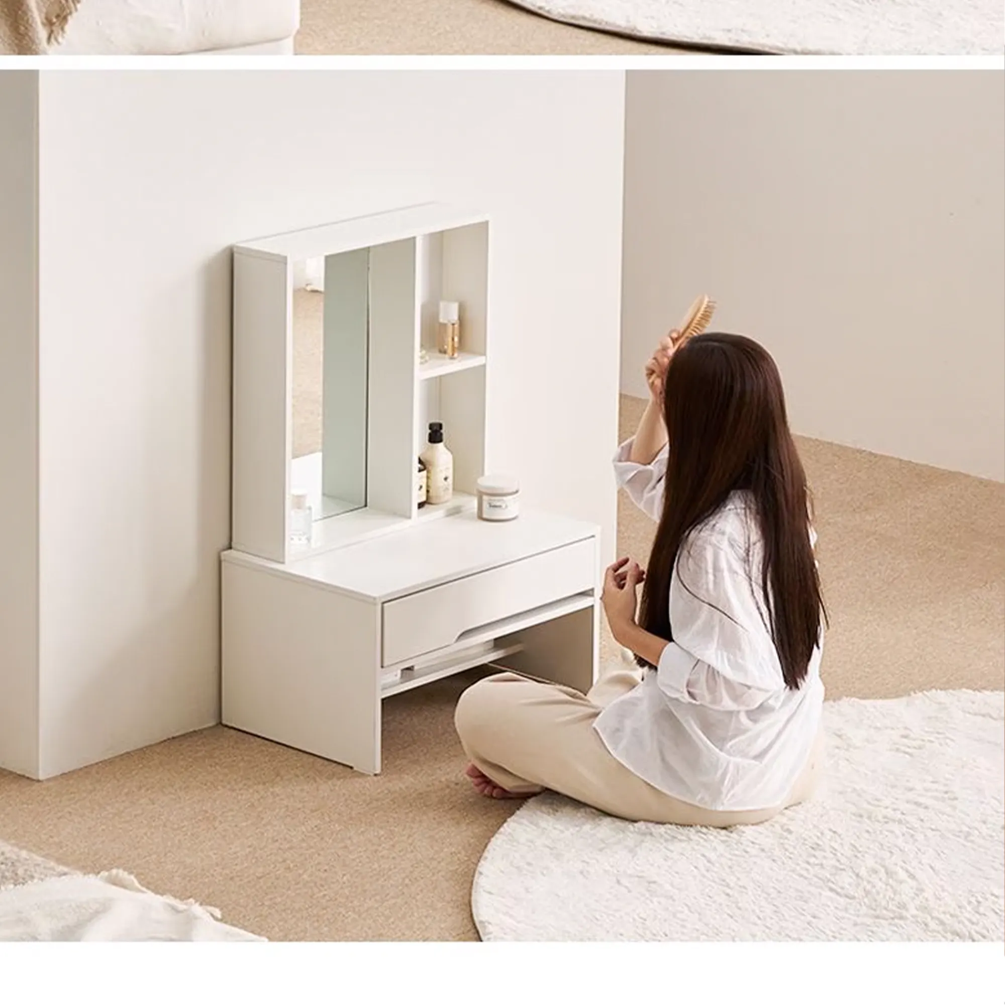 Loya Floor Dressing Table - Oak - 7