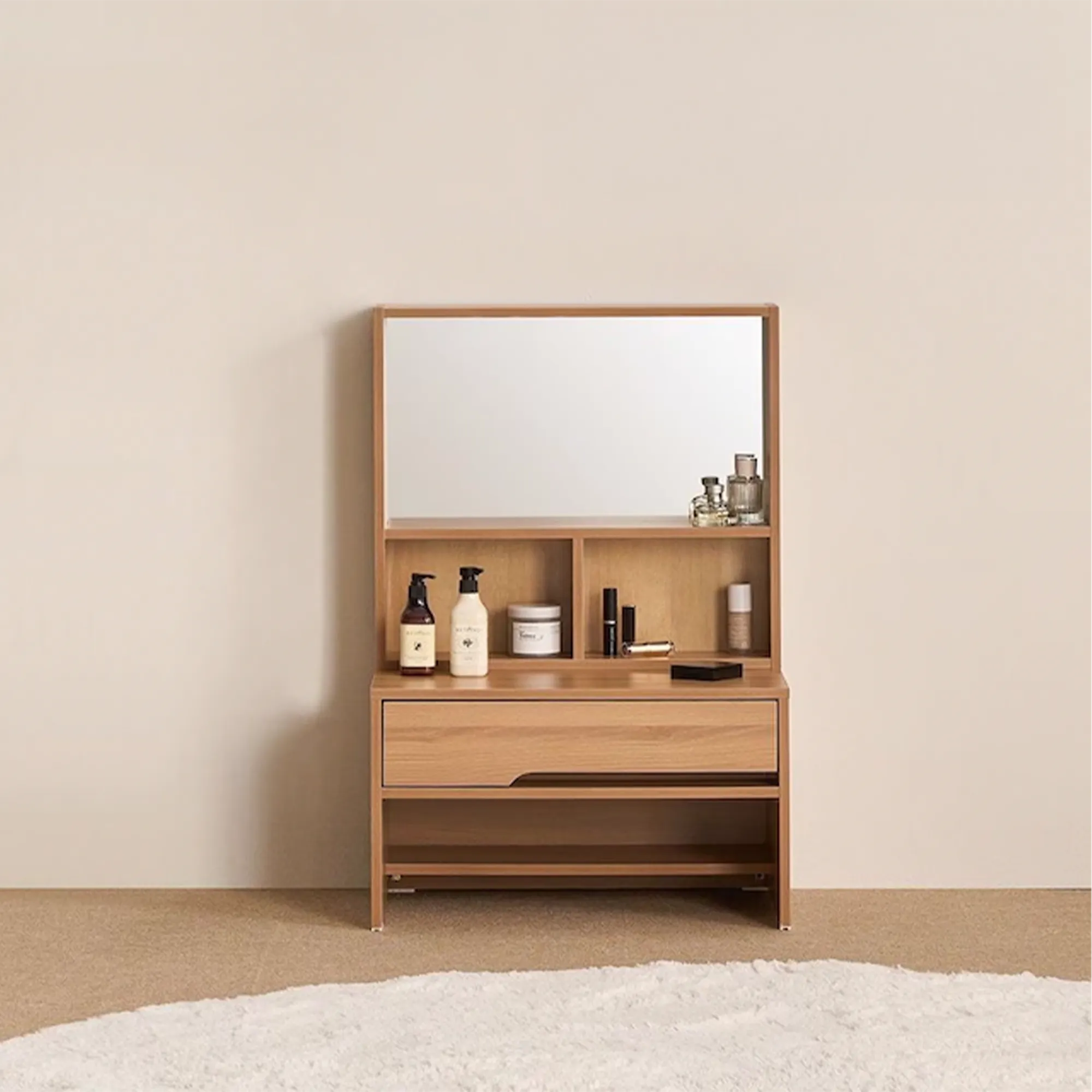 Loya Floor Dressing Table - Oak - 11