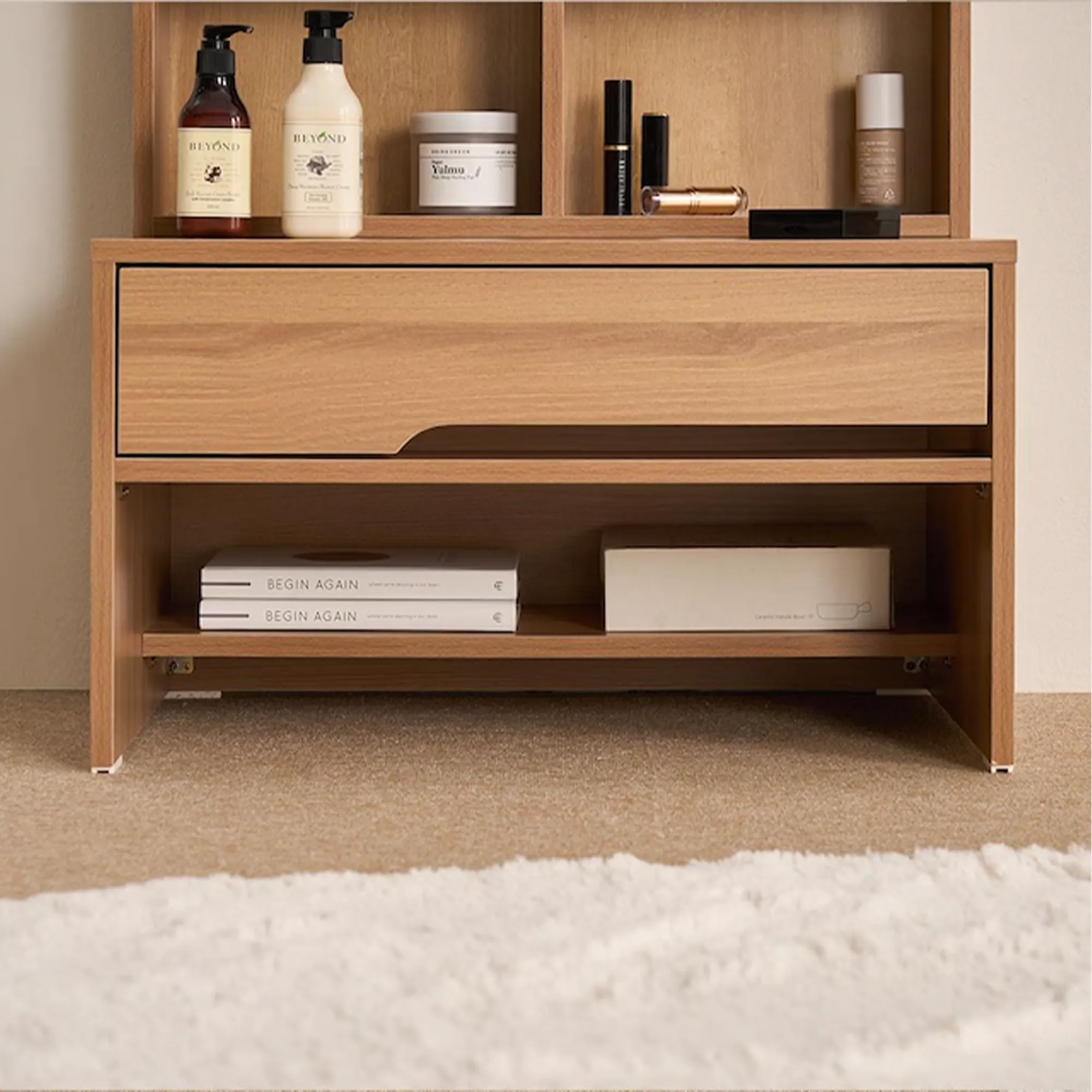 Loya Floor Dressing Table - Oak - 14