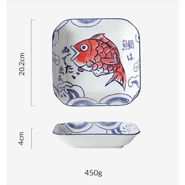 Table Matters Red Tai  Square Plate - 3