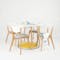 Harold Round Dining Table 1.05m with 4 Harold Dining Chairs - 3