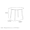 Harold Round Dining Table 1.05m with 4 Harold Dining Chairs - 9