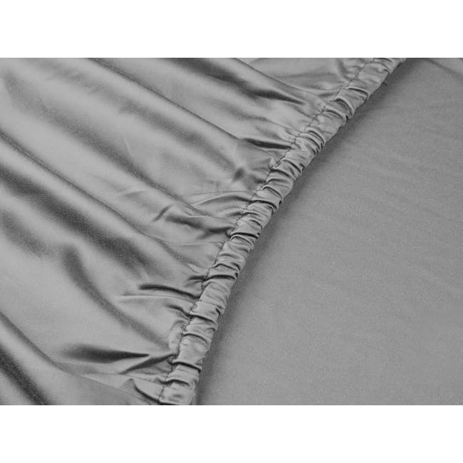 Erin Bamboo Fitted Bed Sheet - Dusk Grey (4 Sizes) - 3