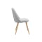 Lana Dining Chair - Oak, Pale Grey (Fabric) - 3